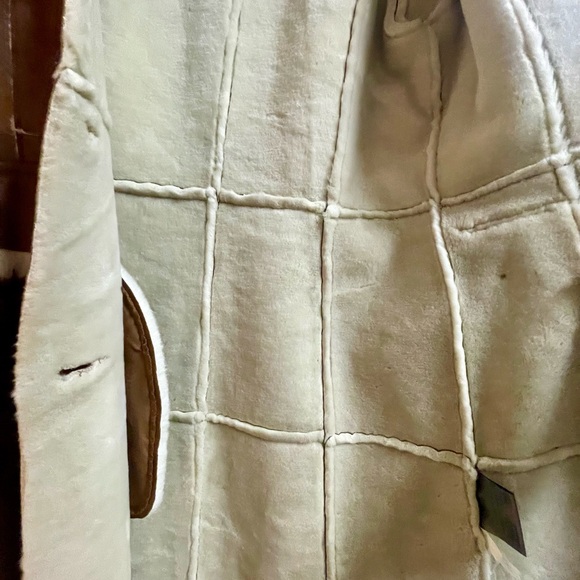 Wilson’s Leather Trench faux shearling coat size small - Picture 8 of 11